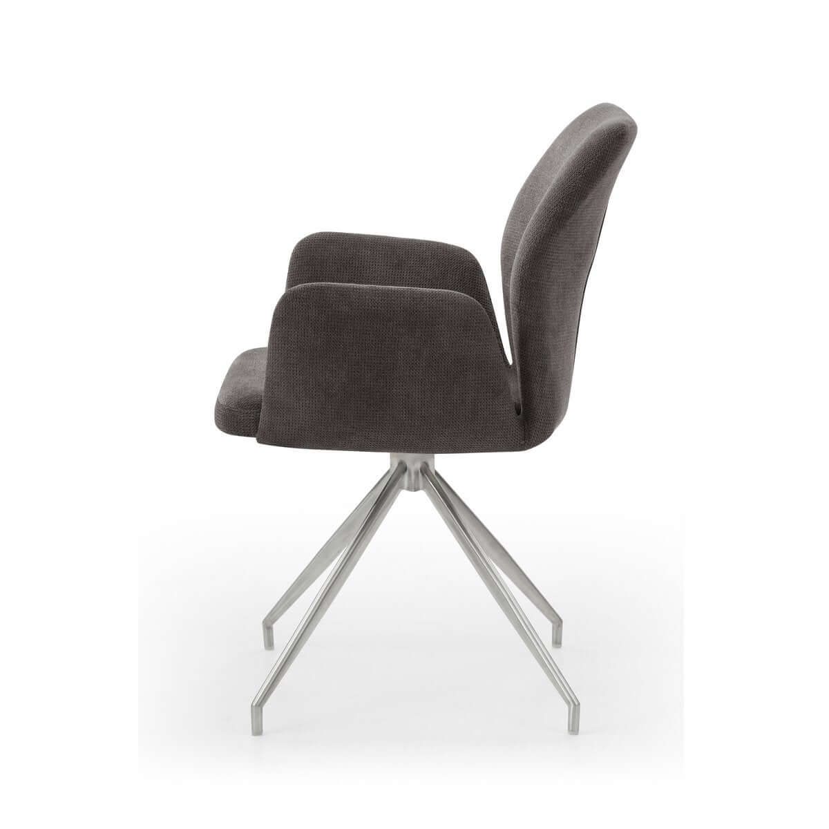 Armchair with 180° swivel function Dark grey - SalesFever