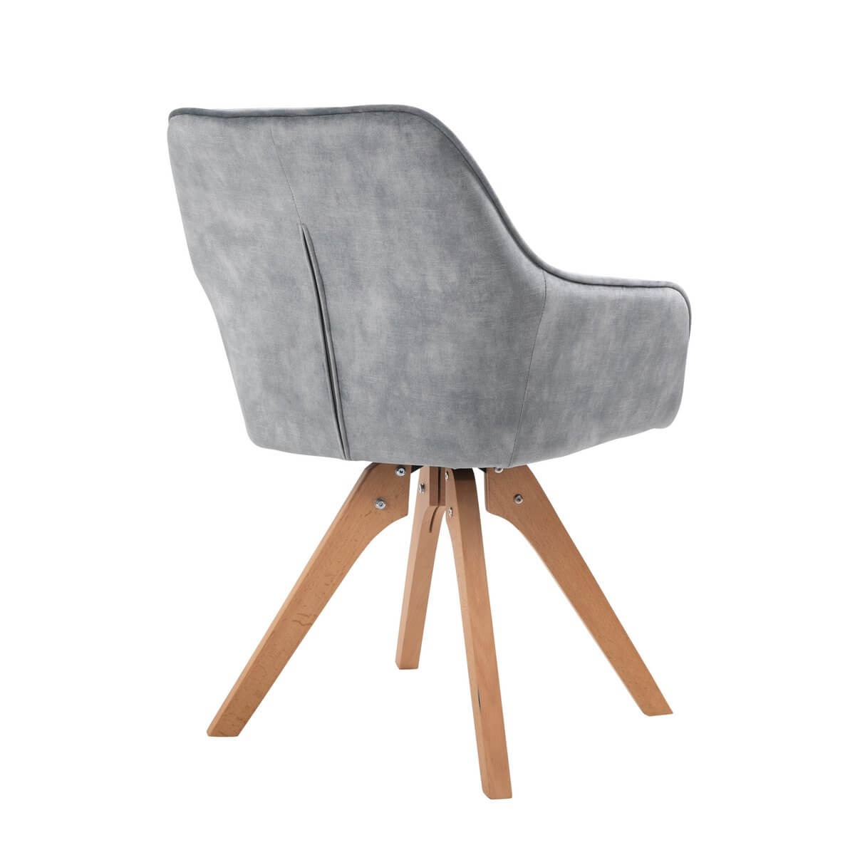 Armchair vintage velvet velor, gray - SalesFever