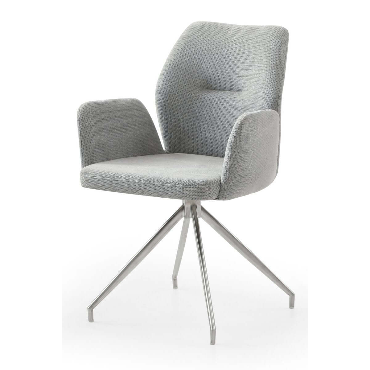Armchair with 180° swivel function Light grey - SalesFever