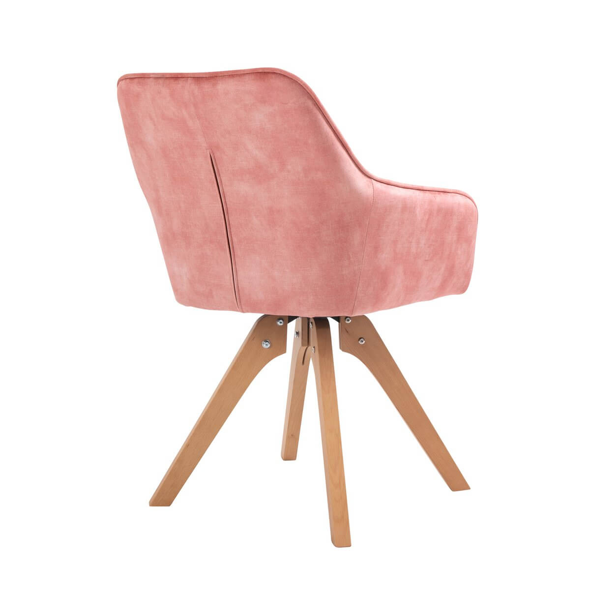 Armchair vintage velvet velor, rose - SalesFever