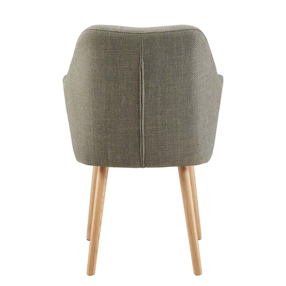 Armchair in brown structural fabric - SalesFever