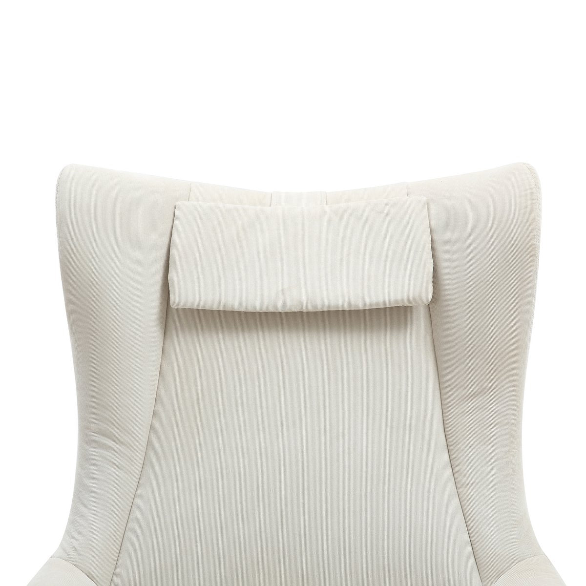 Fauteuil met Voetenbank Crème – Ribfluweel Oeko-Tex & Zwart Frame – Draaibare Set - SalesFever - Casanovio