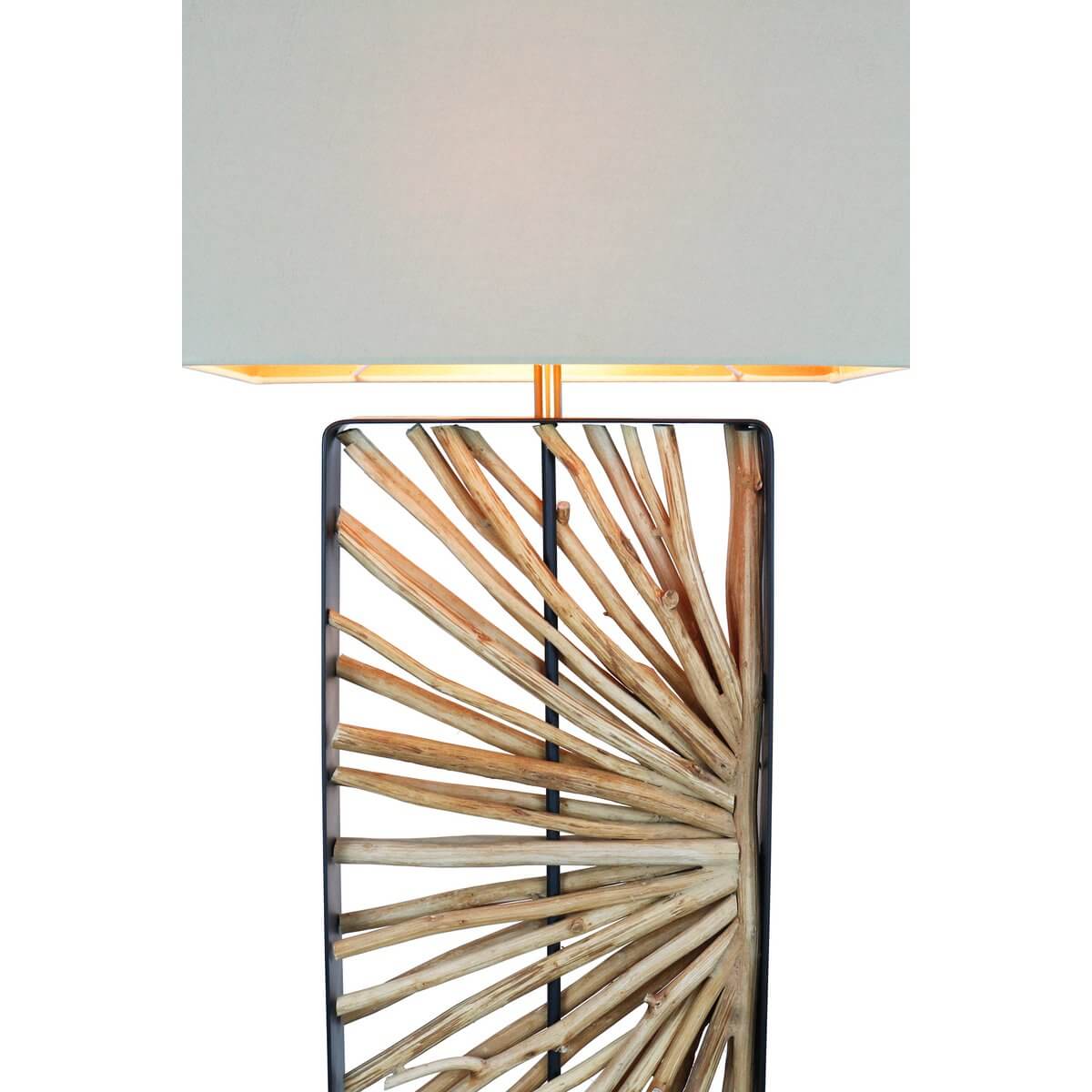 Floor lamp driftwood natural/beige 165 cm - SalesFever