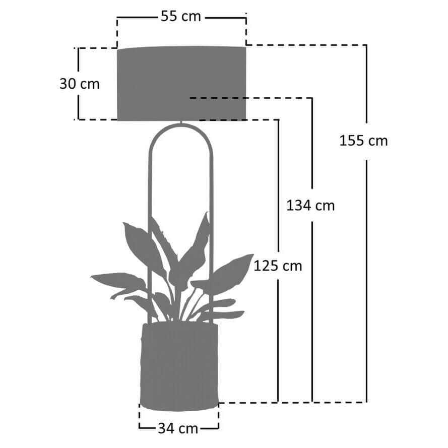 Floor lamp driftwood natural/white 155 cm - SalesFever