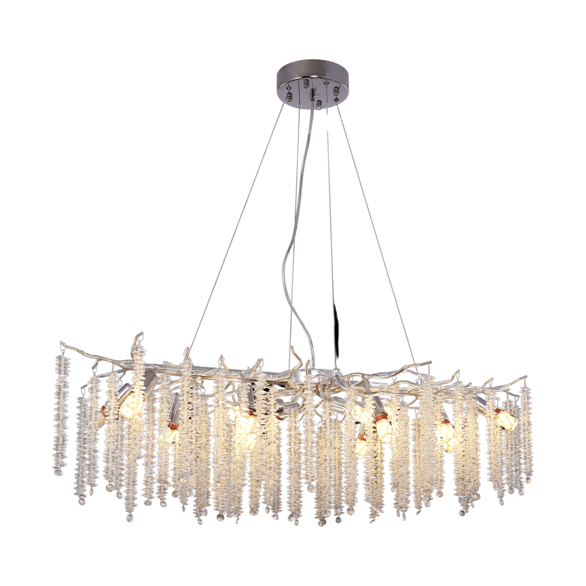Hanging lamp frost silver 100x40cm - Luxury Living B.V.