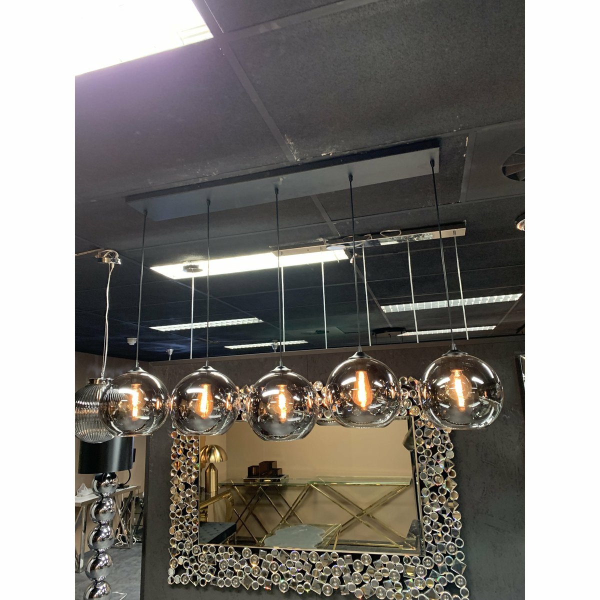 Hanglamp Smoke Glas 5-Licht - Luxury Living B.V. - Casanovio