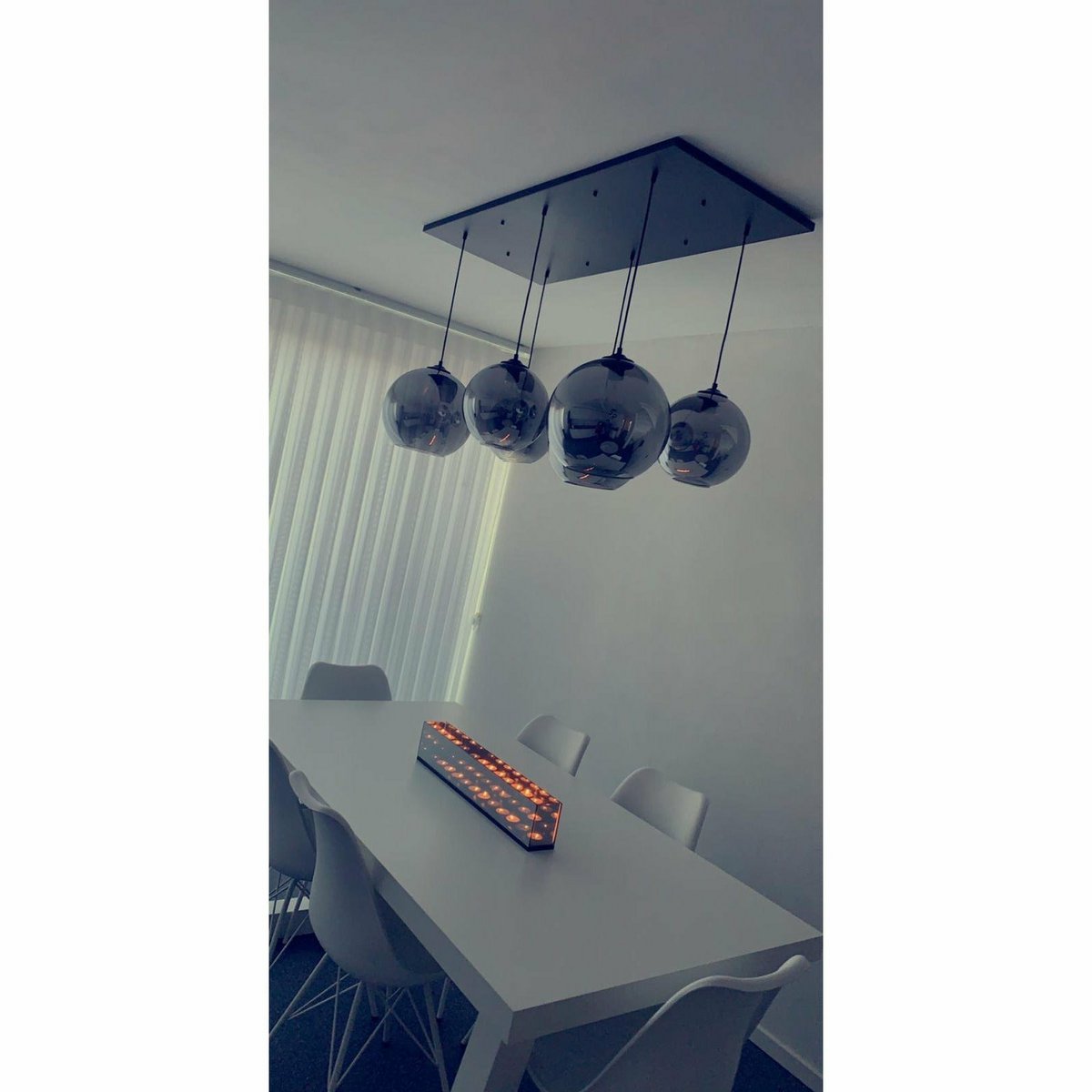 Hanglamp Smoke Glas 6-Lichts Donkere Glazen Bollen 120 cm – Verstelbare Kabels - Luxury Living B.V. - Casanovio