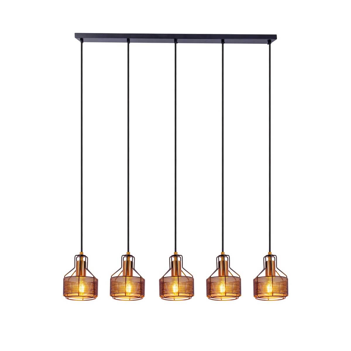 Hanglamp Zwart Goud Metaal – Retro Moderne Verlichting