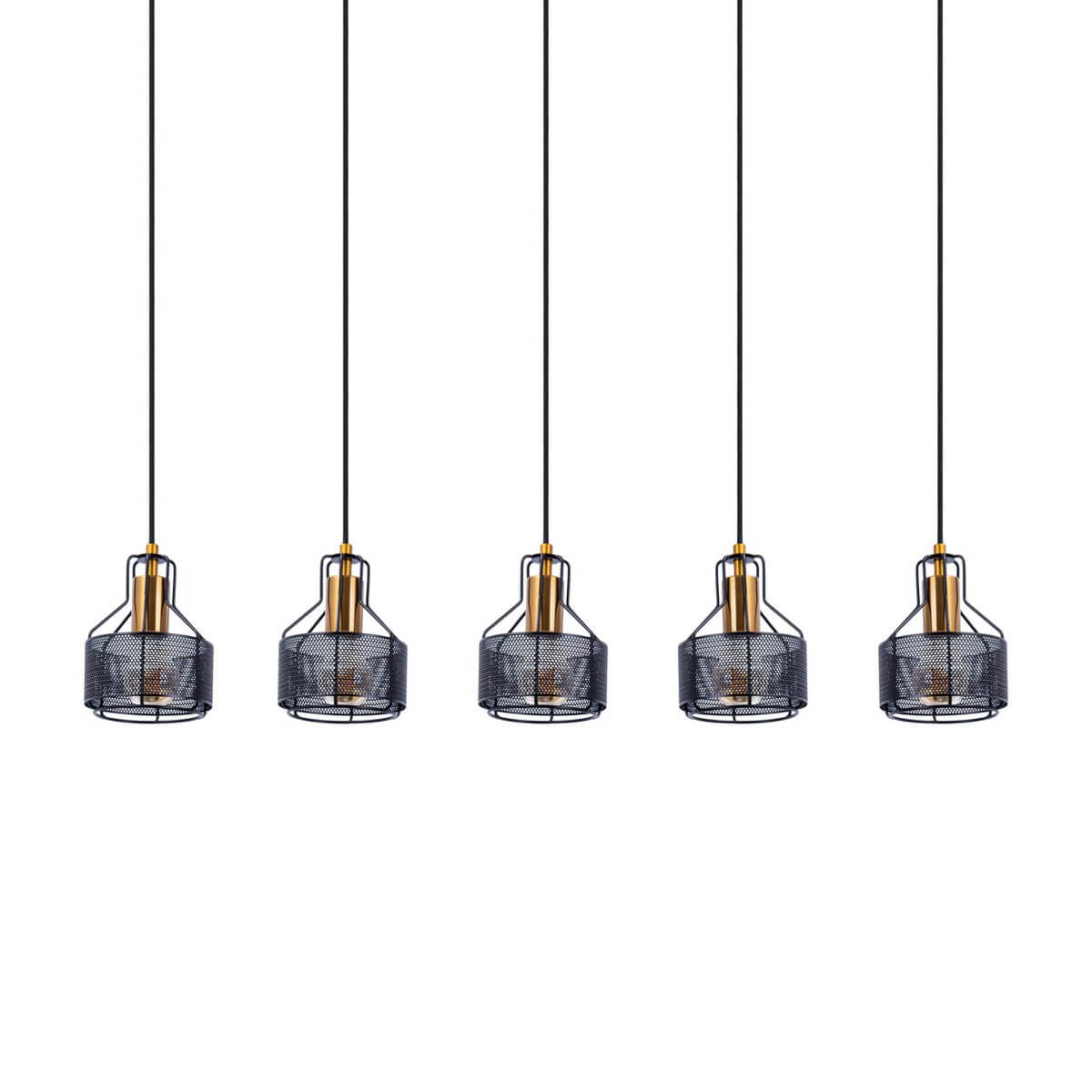 Hanglamp Zwart Goud Metaal – Retro Moderne Verlichting