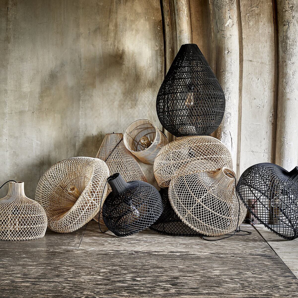 Maze hanging lamp black small - Raw Materials