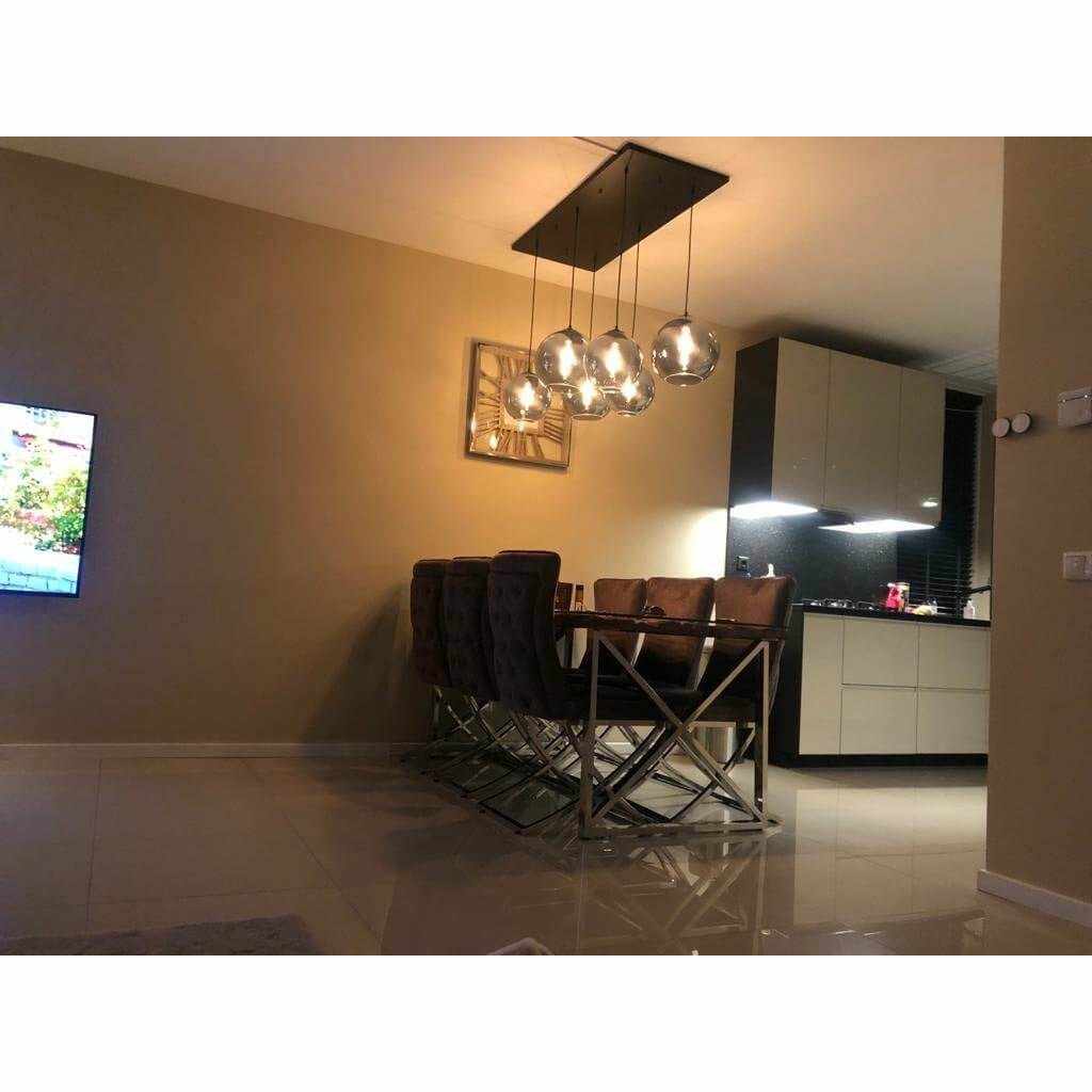 Hanging lamp Smoke Glass 6-Light - Luxury Living B.V.