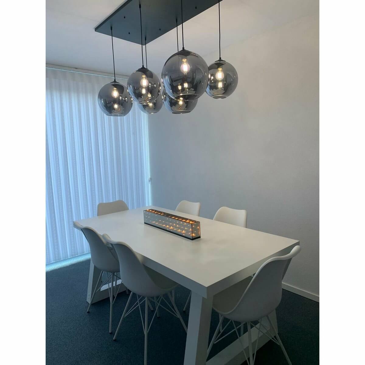 Hanging lamp Smoke Glass 6-Light - Luxury Living B.V.