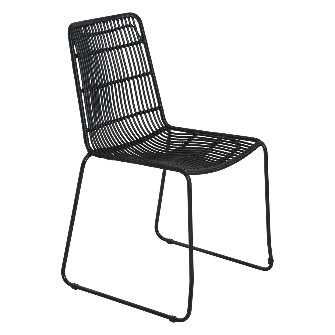Jane slim tuinstoel zwart - Raw Materials