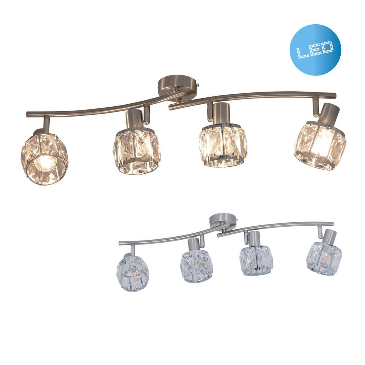 Josefa 4-Spot Plafondlamp – Retro Chic & Moderne Luxe – 70 cm