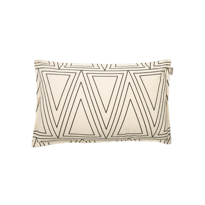 Kussen Noa gebroken wit/zwart 50x30 - MrsBLOOM - Casanovio