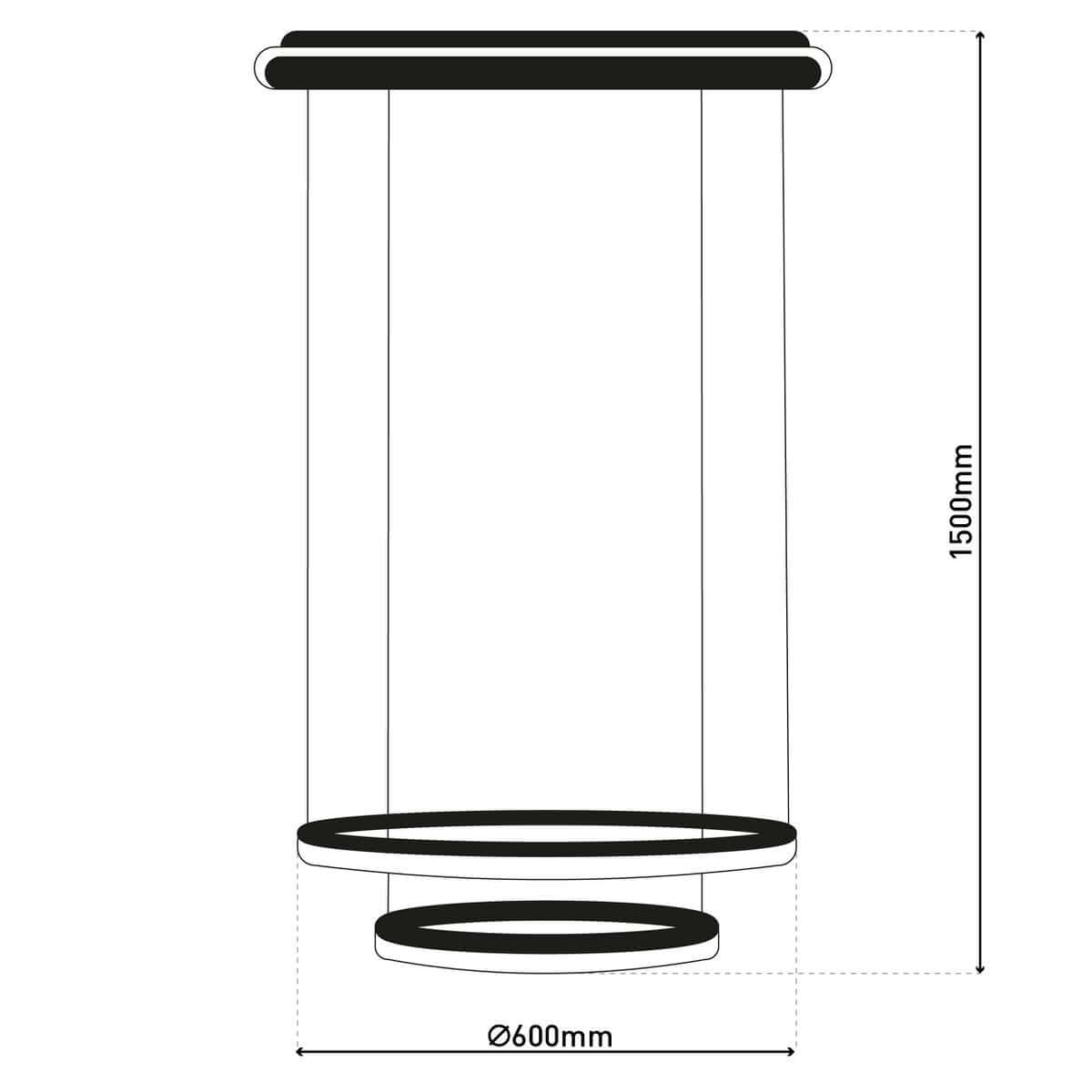 LED CCT Hanglamp “Circulo” – Modern, stijlvol en volledig instelbaar (Ø 60 cm)