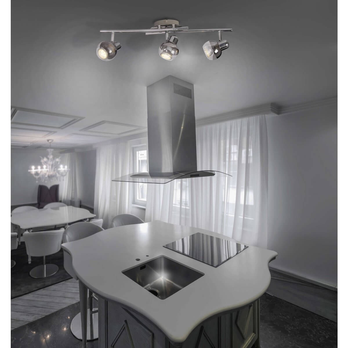 LED Plafondlamp Drie Verstelbare Spots – Tijdloos Ontwerp