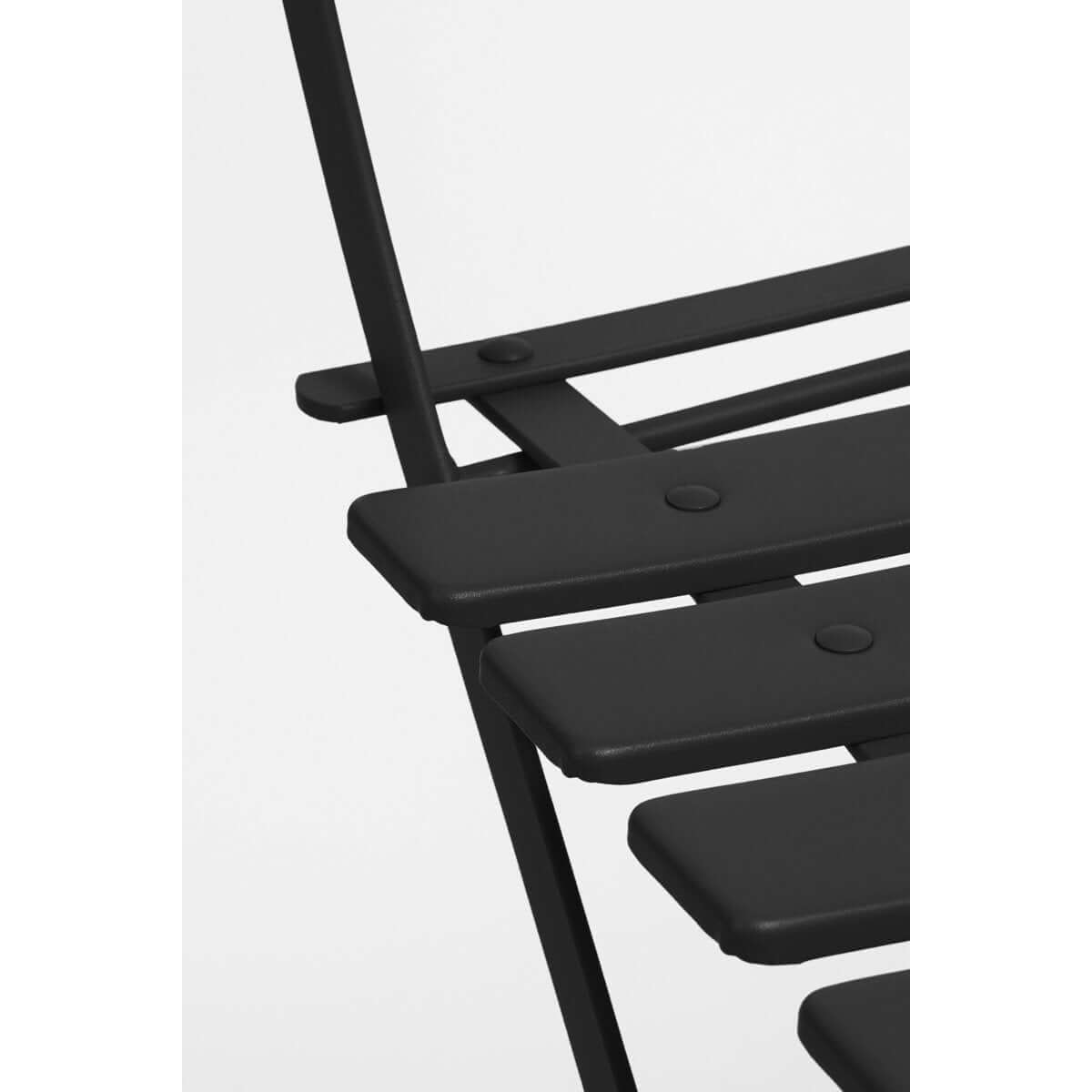 Laurence bistroset metaal zwart - inklapbaar - set van 3