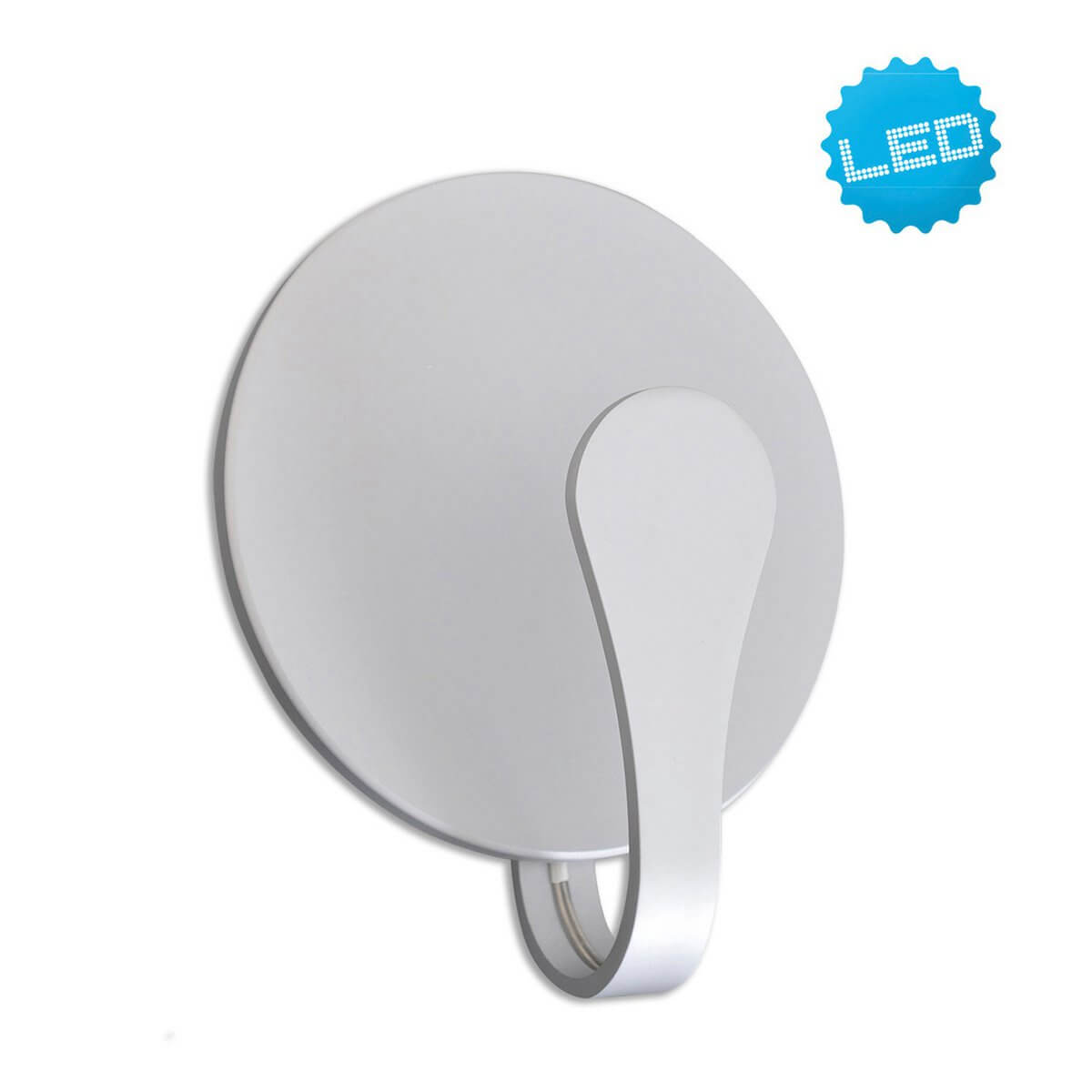 Led wandlamp metaal zilver - indirect licht - 16 × 8 × 19 cm