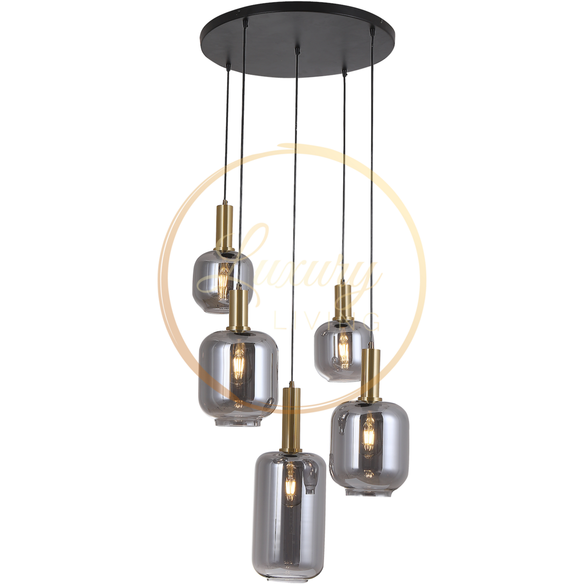 Lily 5-Licht Hanglamp Mix - Luxury Living B.V. - Casanovio