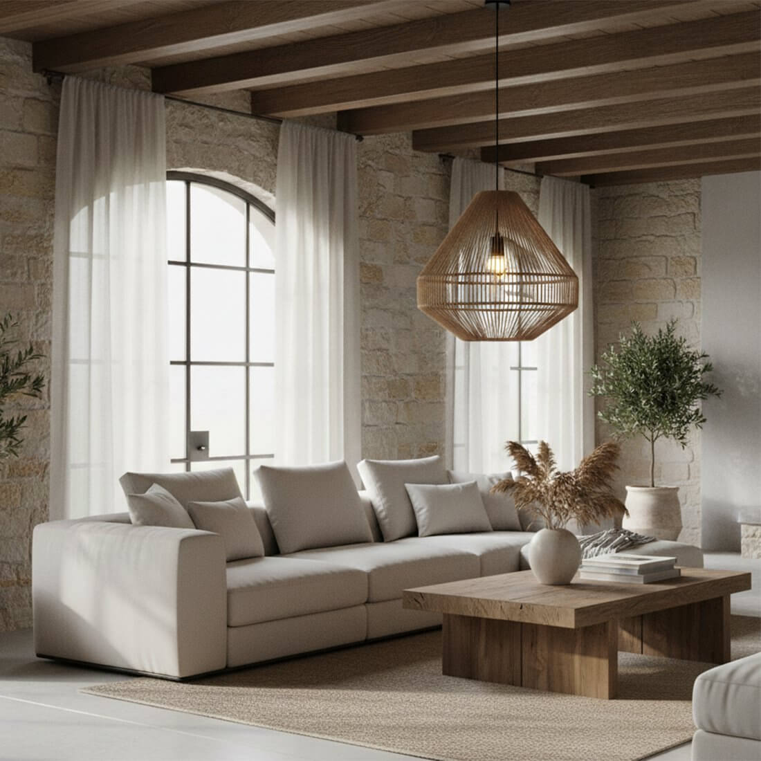 Linea hanging lamp Diamond natural - Raw Materials