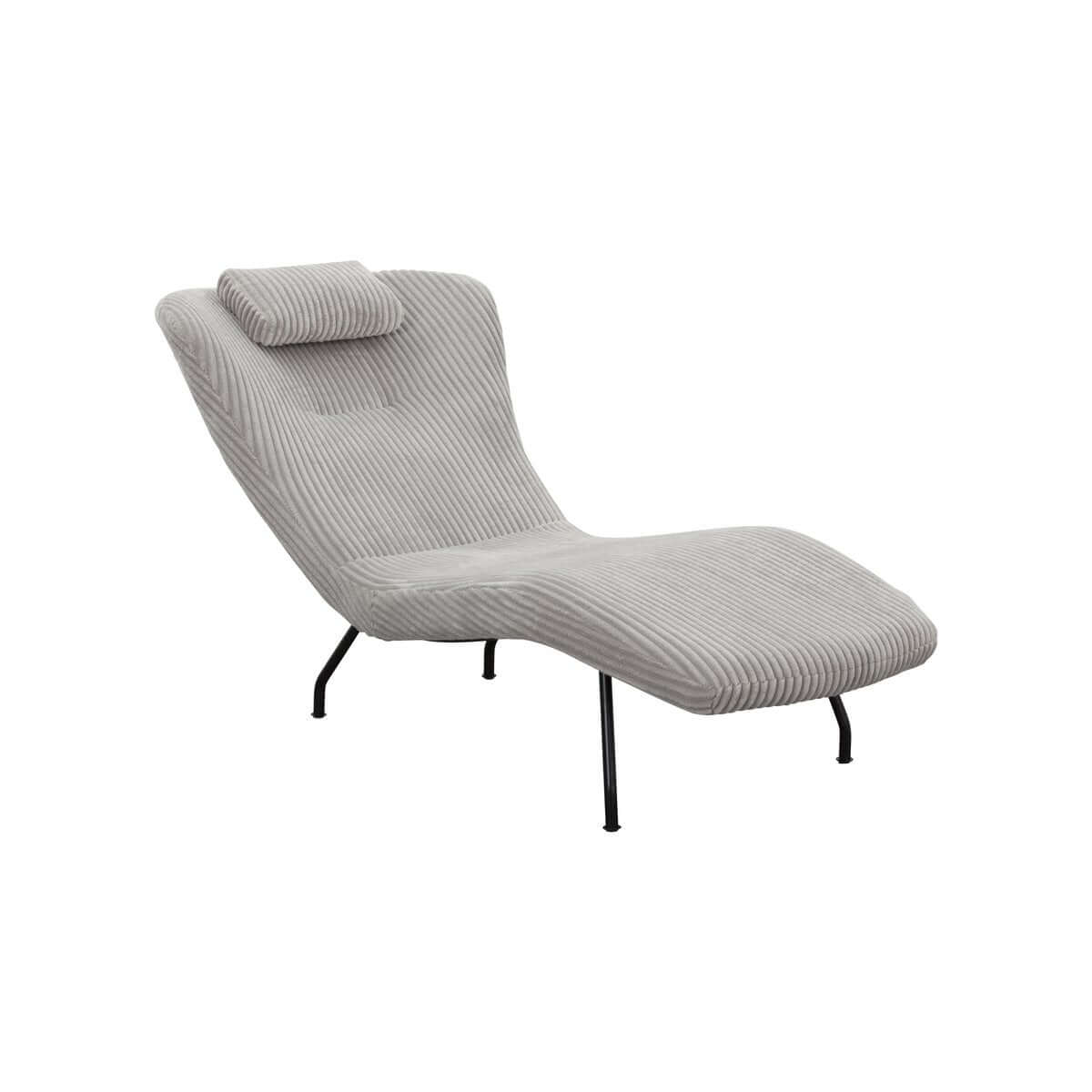 Lounger light gray textured fabric - SalesFever
