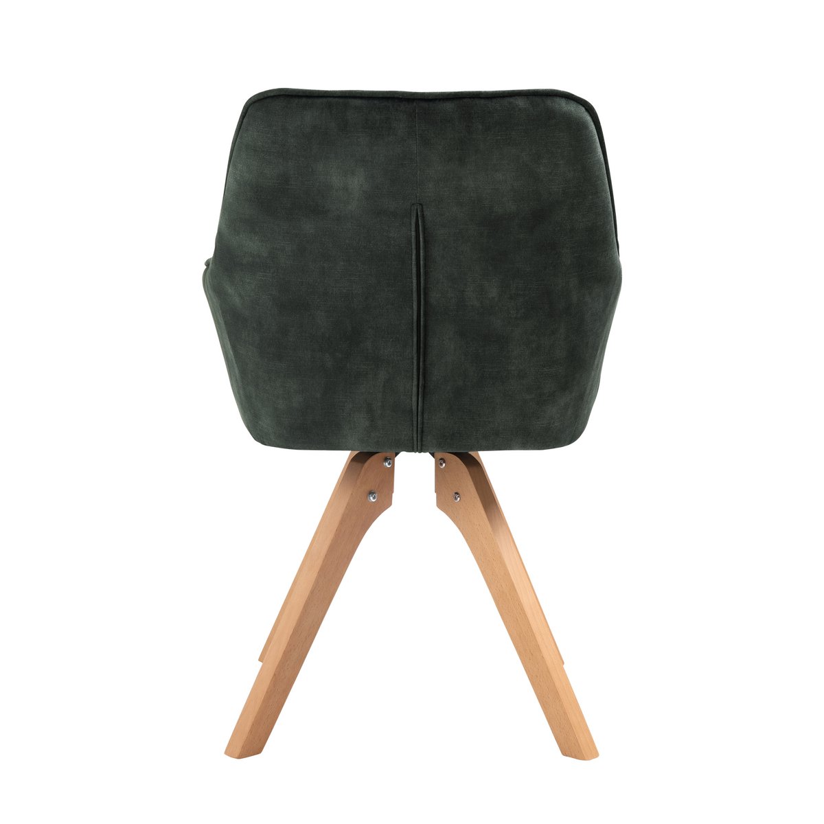 Luxe Draaistoel Fluweel – Donkergroen – Vintage Chic met Houten Poten - SalesFever - Casanovio