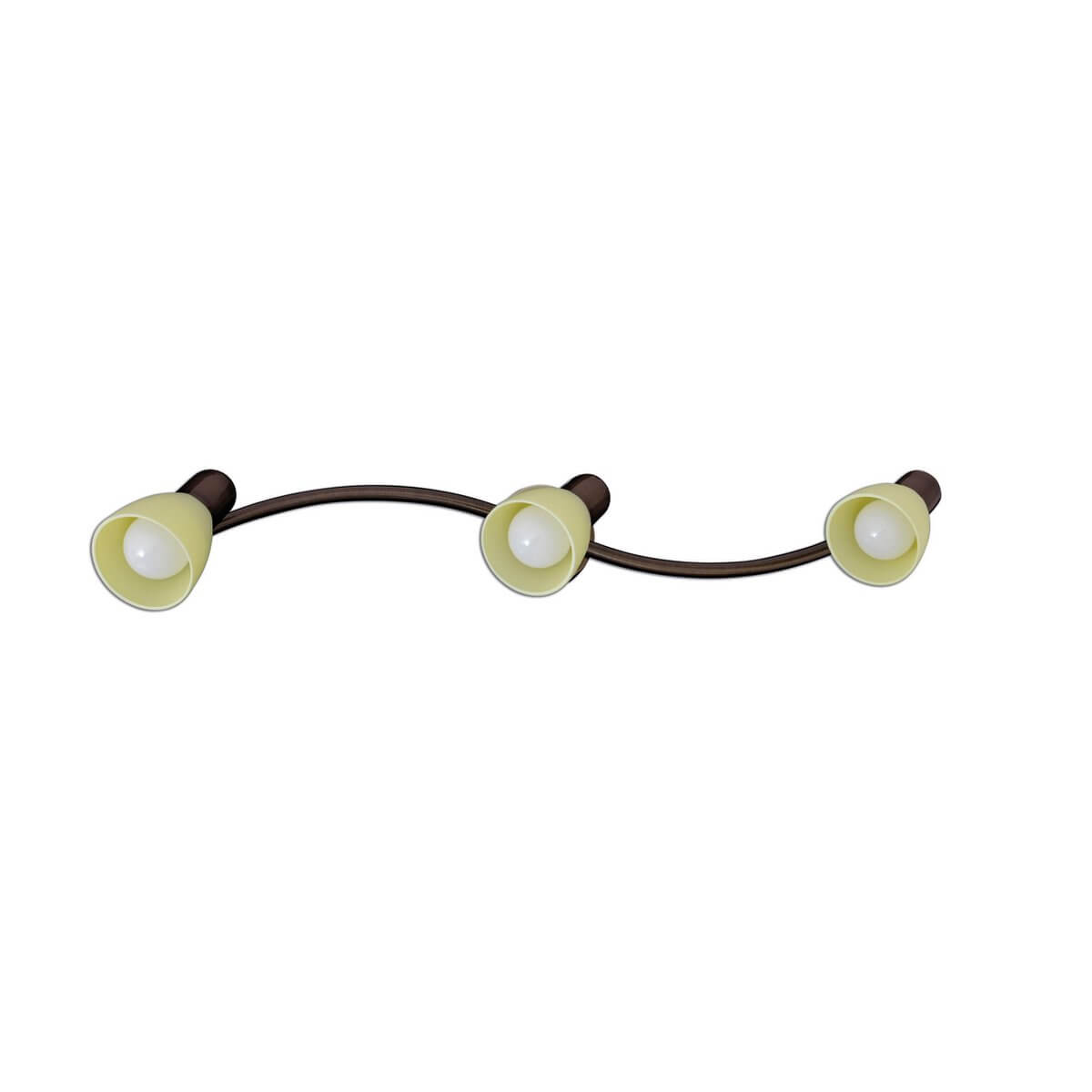 Mestre wand en plafondspot landelijk bruin - 3 spots LED 3000K - 60 × 12,5 × 12 cm