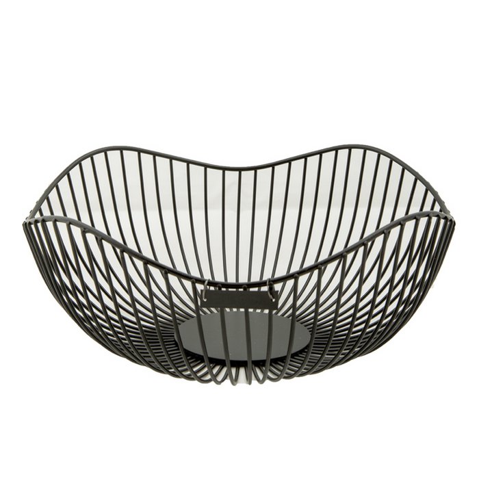 Metalen gebogen mand zwart - MrsBLOOM - Casanovio