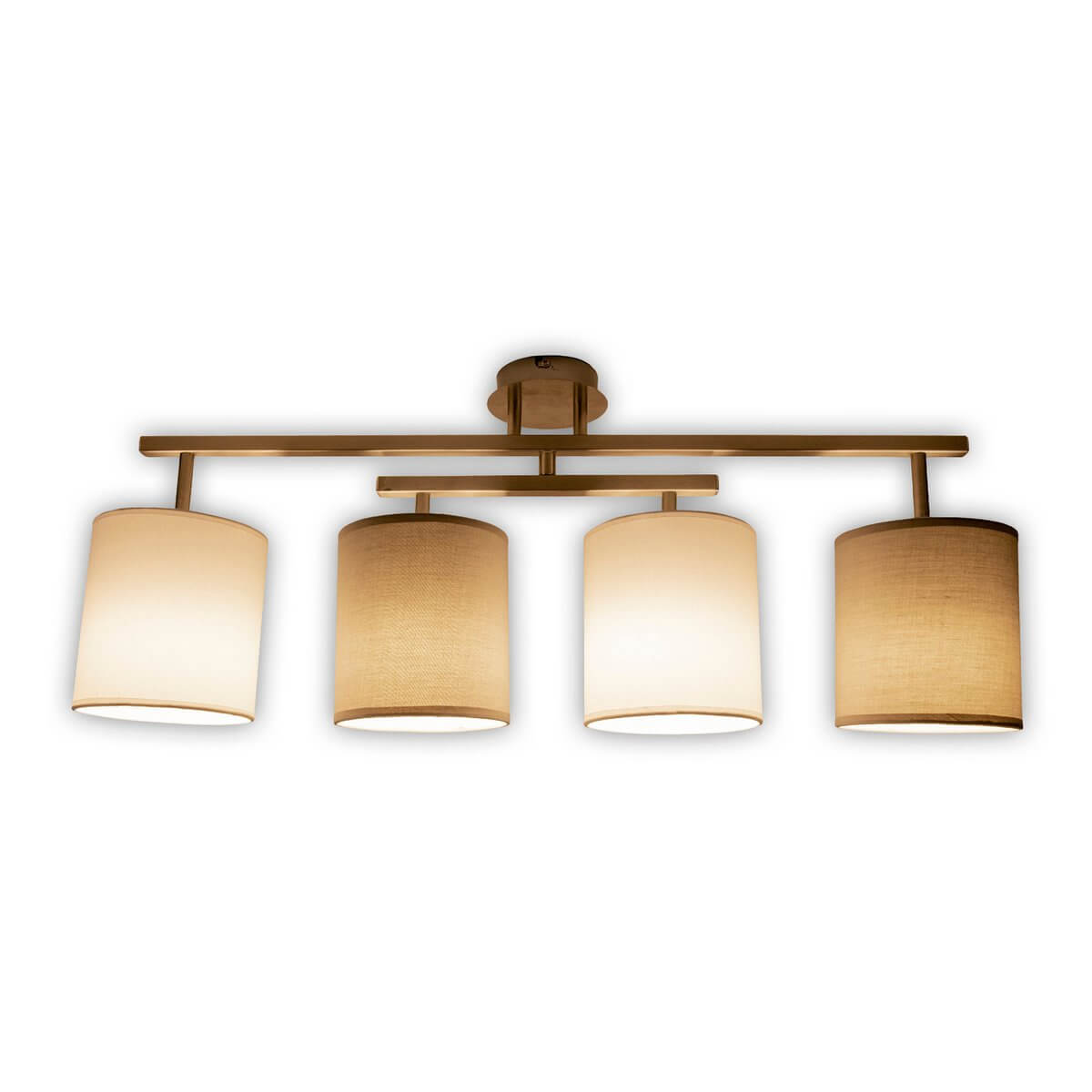 Plafondlamp met verstelbare kappen grijs wit - E27 - 82 × 29 × 33 cm