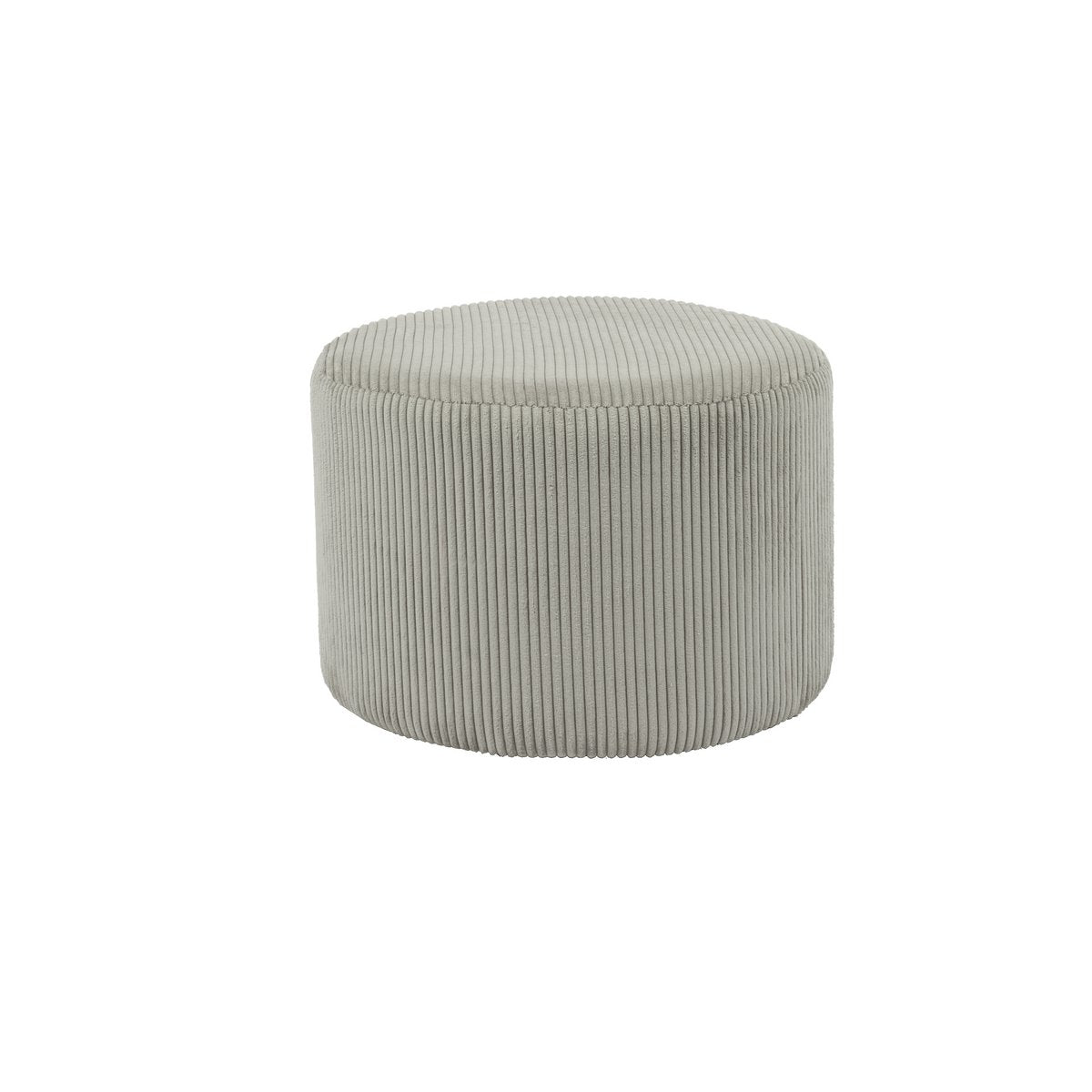 Poef Grijs – Subtiele Corduroy-Look – Oeko-Tex - SalesFever - Casanovio