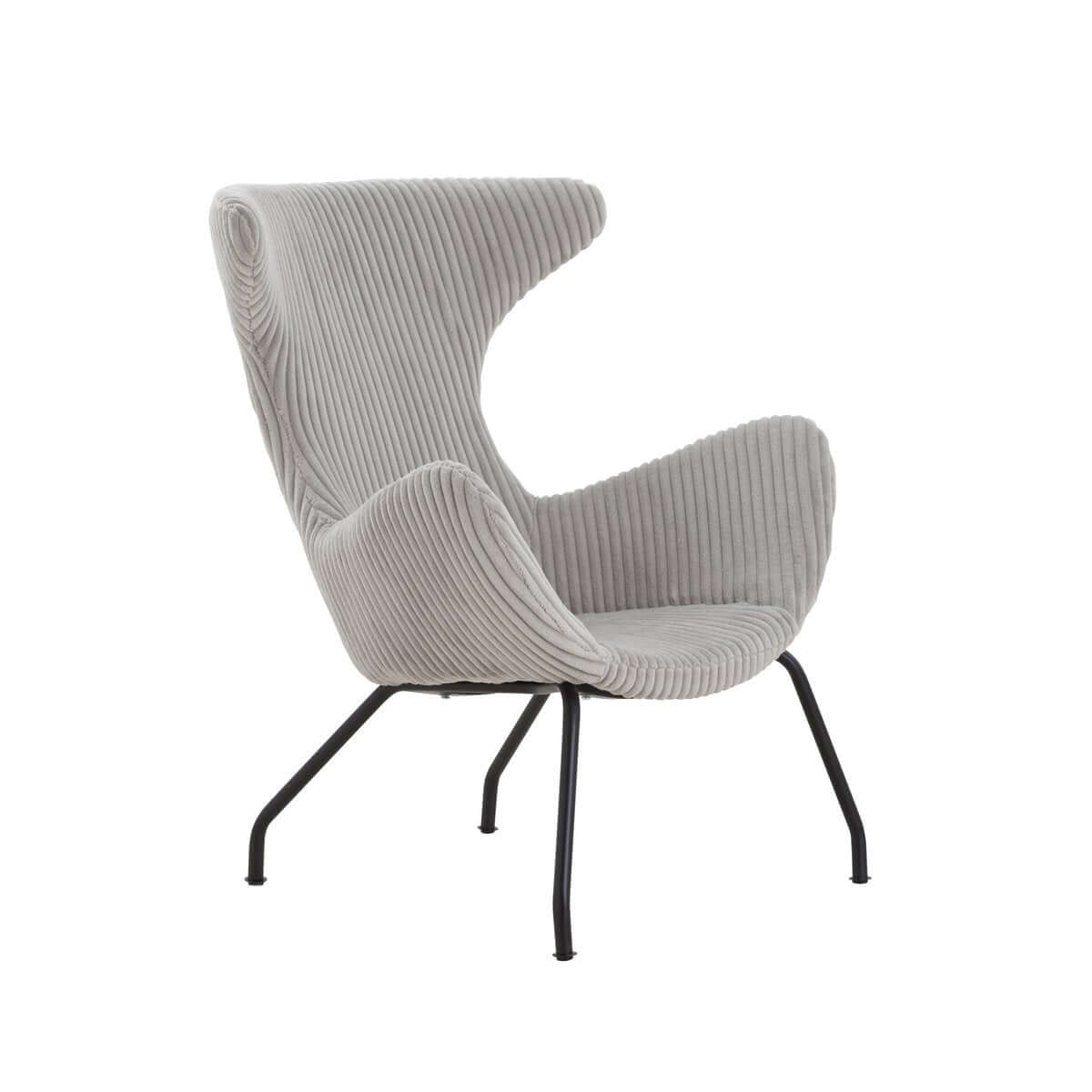 Relax chair Gray textured fabric - SalesFever