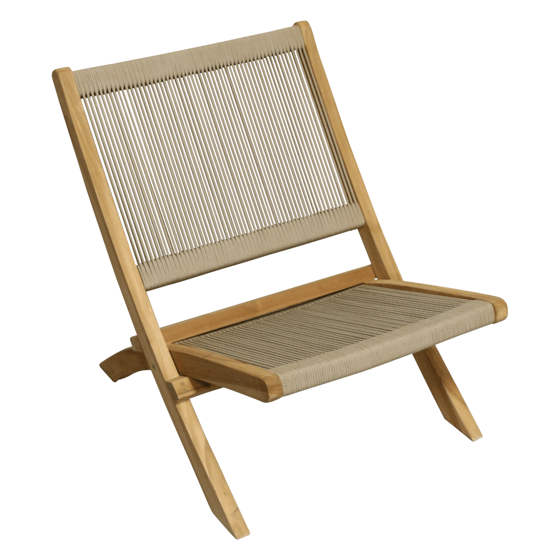 Rope opvouwbare loungestoel naturel - Raw Materials