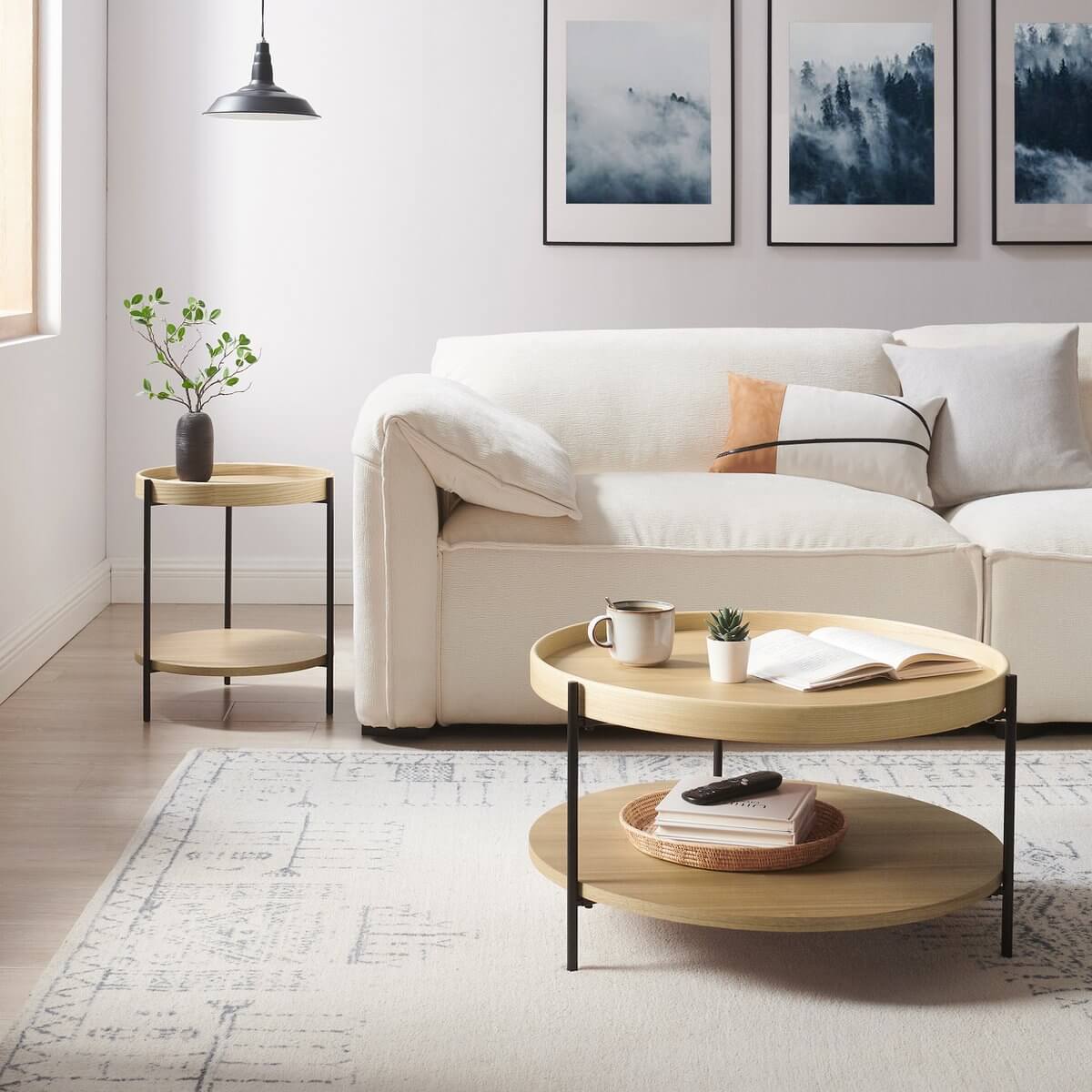 Salontafel Ø 69 cm eiken - SalesFever