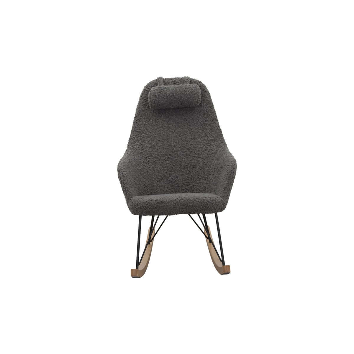 Rocking chair teddy fur grey - SalesFever