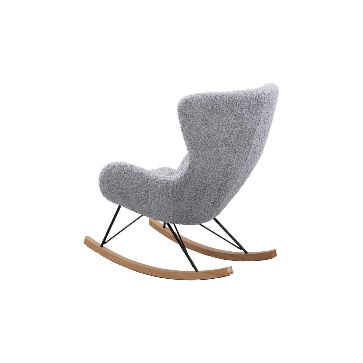 Schaukelstuhl Teddyfell Hellgrau - SalesFever