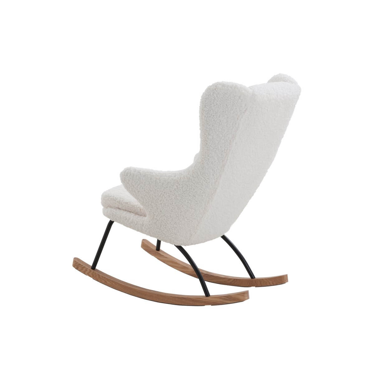 White teddy fur rocking chair - SalesFever