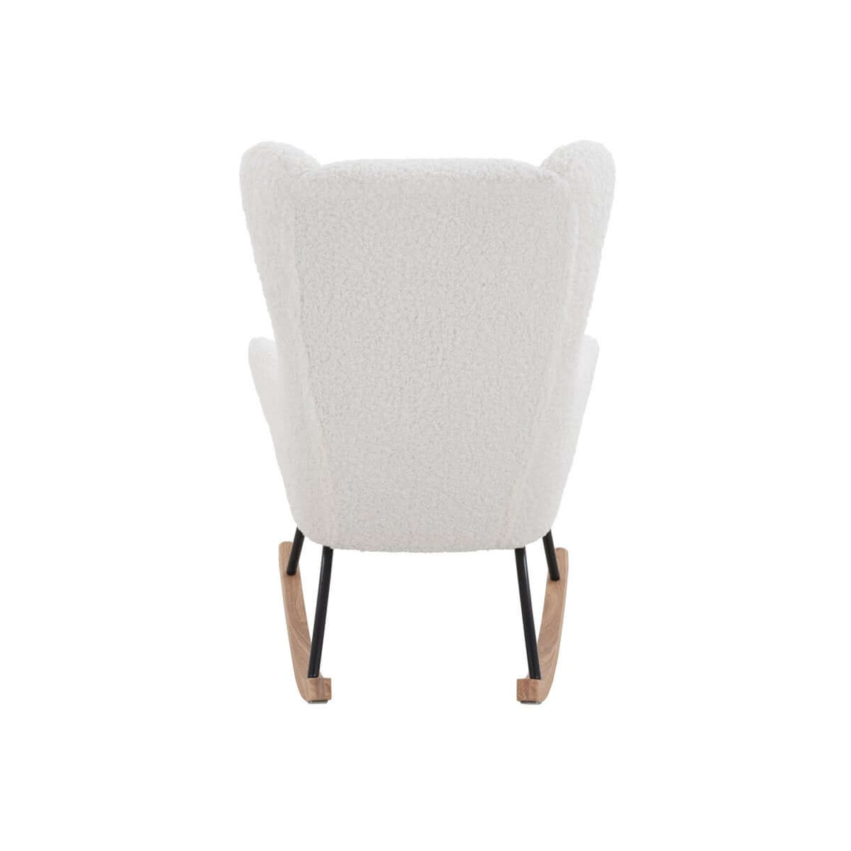 White teddy fur rocking chair - SalesFever