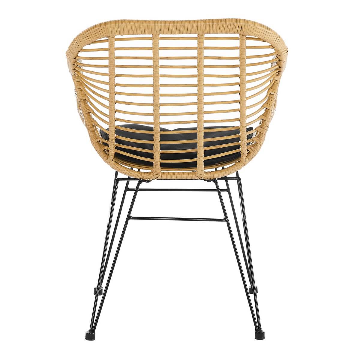 Set of 2 armchairs in rattan look, natural - SalesFever