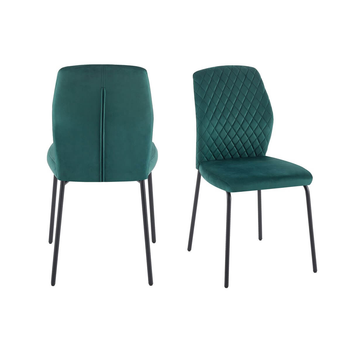 Chair set of 2 green - SalesFever