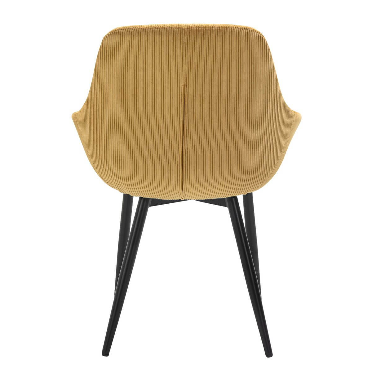 Set of 2 corduroy armchairs, gold - SalesFever