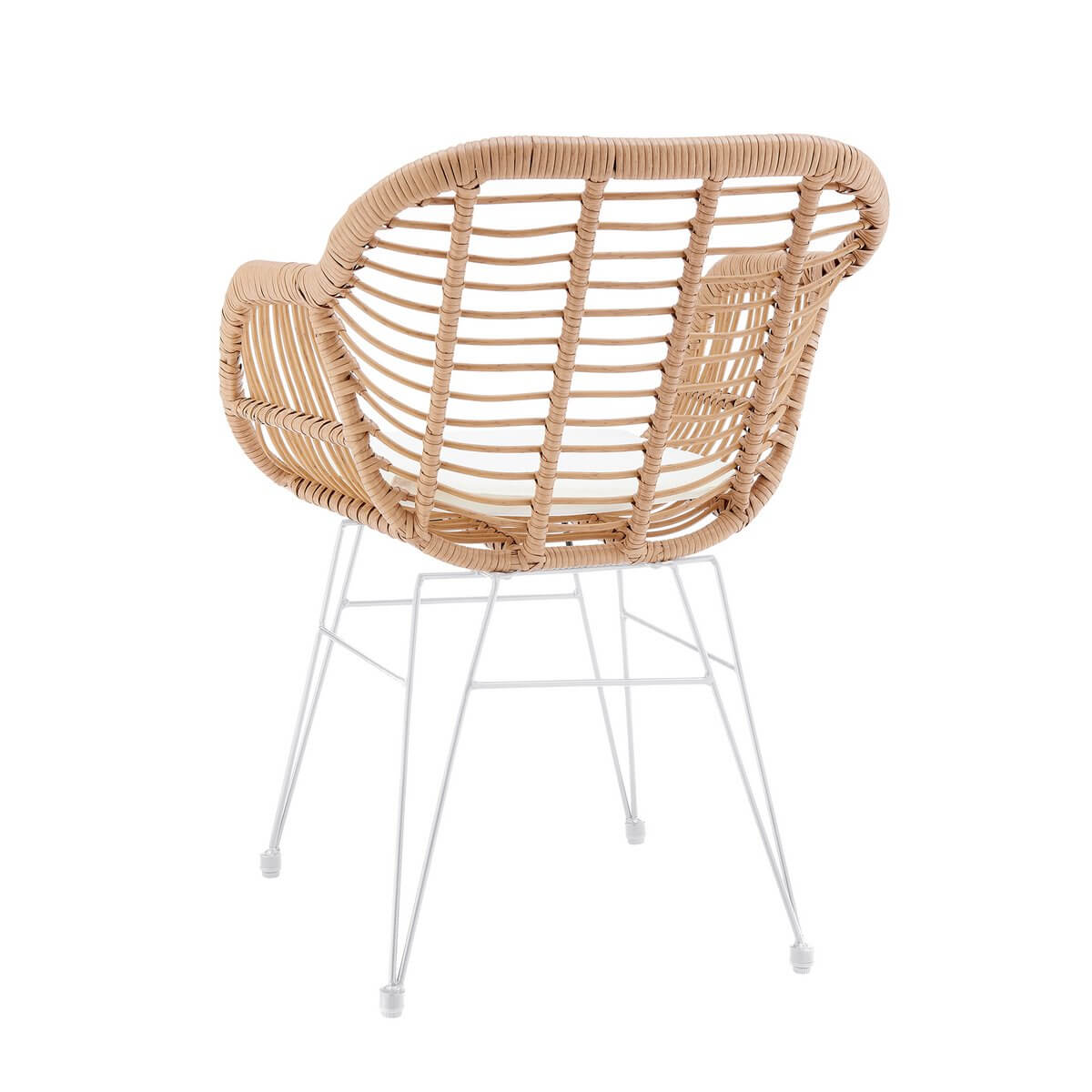 Set of 2 armchairs in rattan look, natural - SalesFever