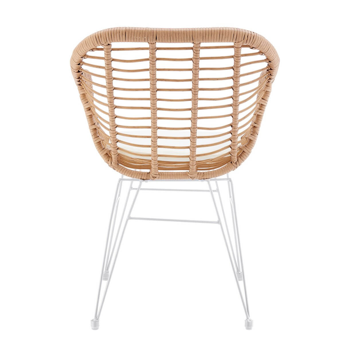 Set of 2 armchairs in rattan look, natural - SalesFever