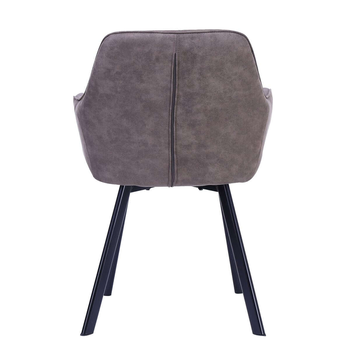 Set of 2 armchairs in taupe microfibre - SalesFever