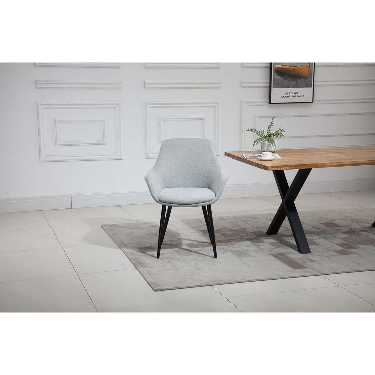 Set of 2 armchairs light grey - SalesFever