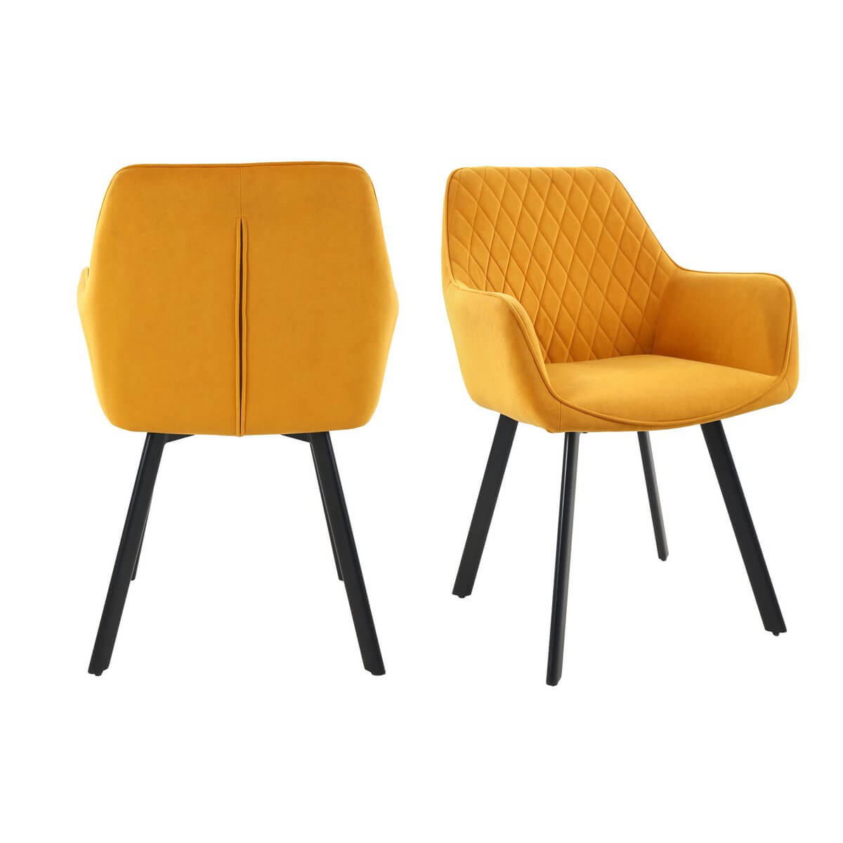 Set of 2 armchairs yellow - SalesFever