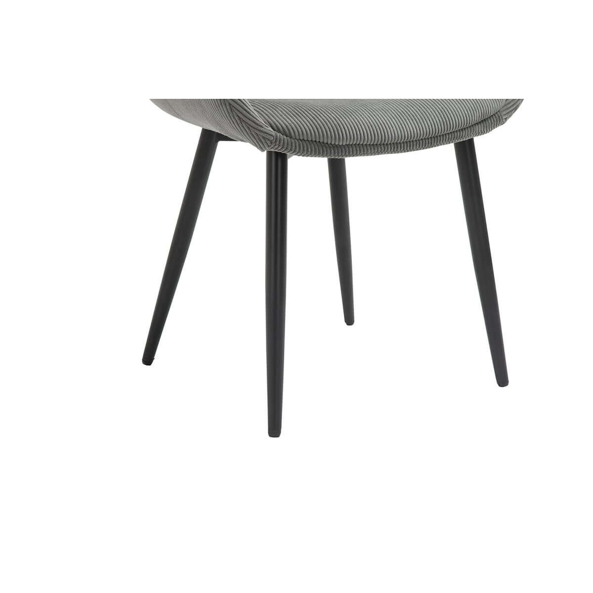 Set of 2 corduroy armchairs grey - SalesFever