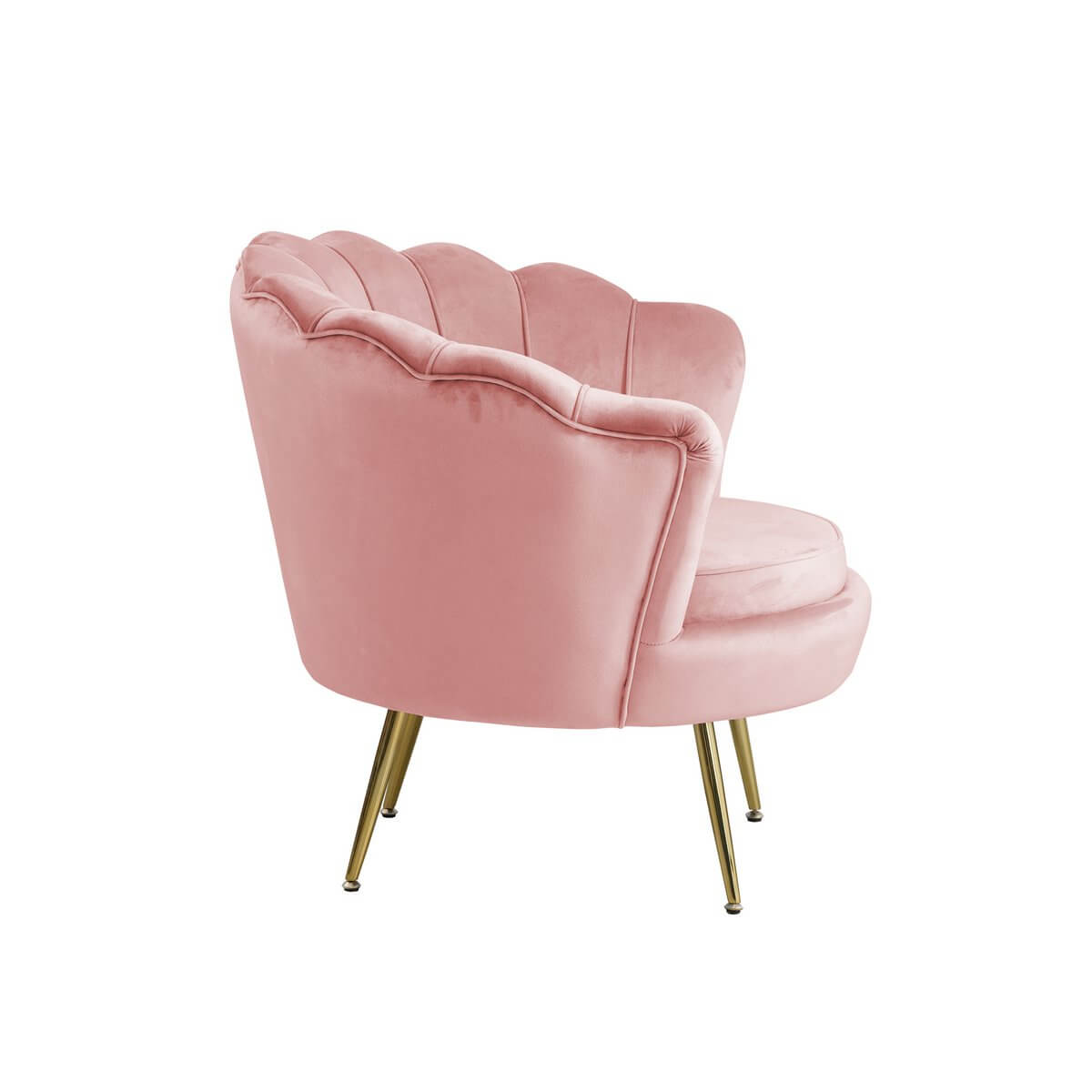 Shell armchair in velvet Rose - SalesFever