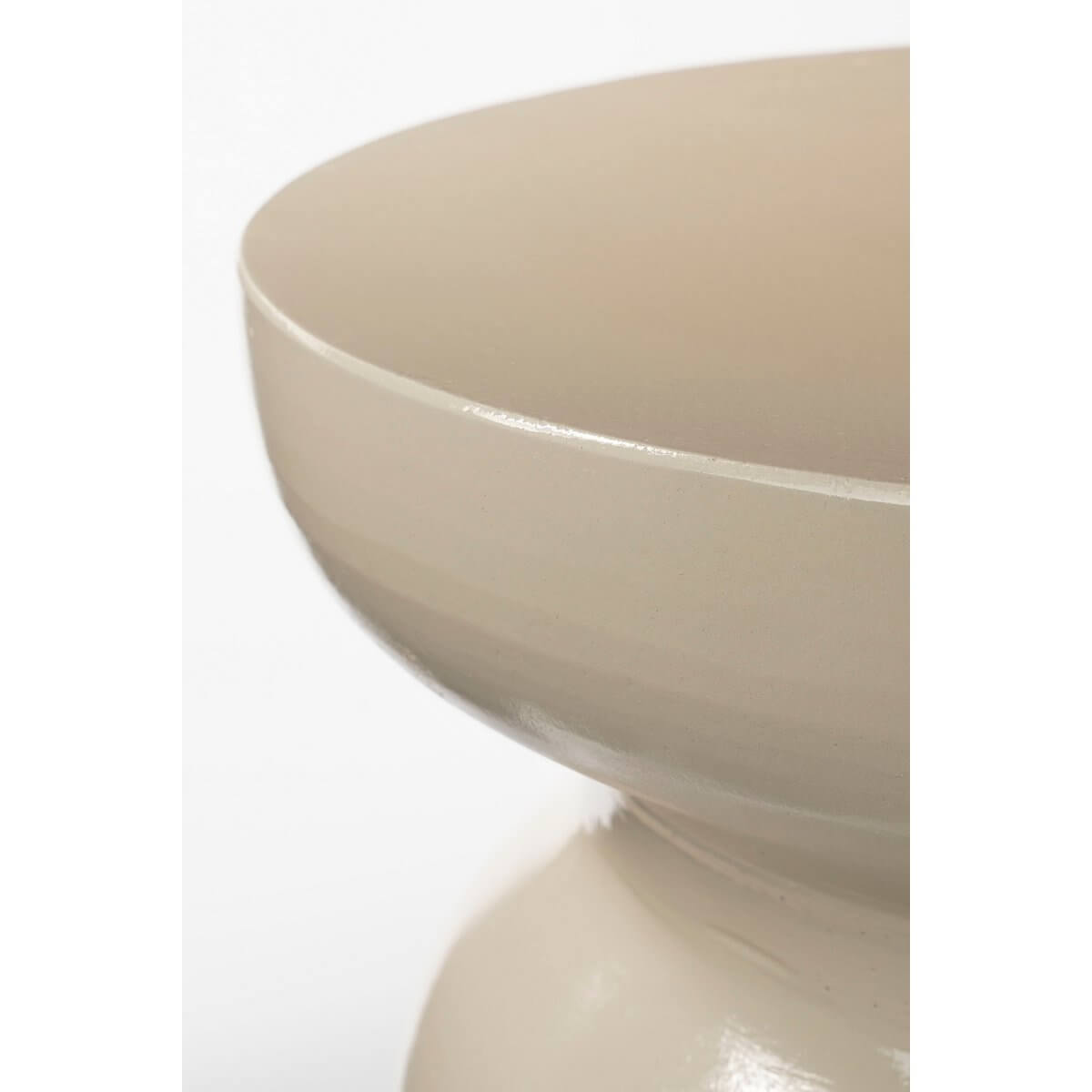 Stage bijzettafel cement beige - rond met sculpturale vorm - Ø 35 × 45 cm