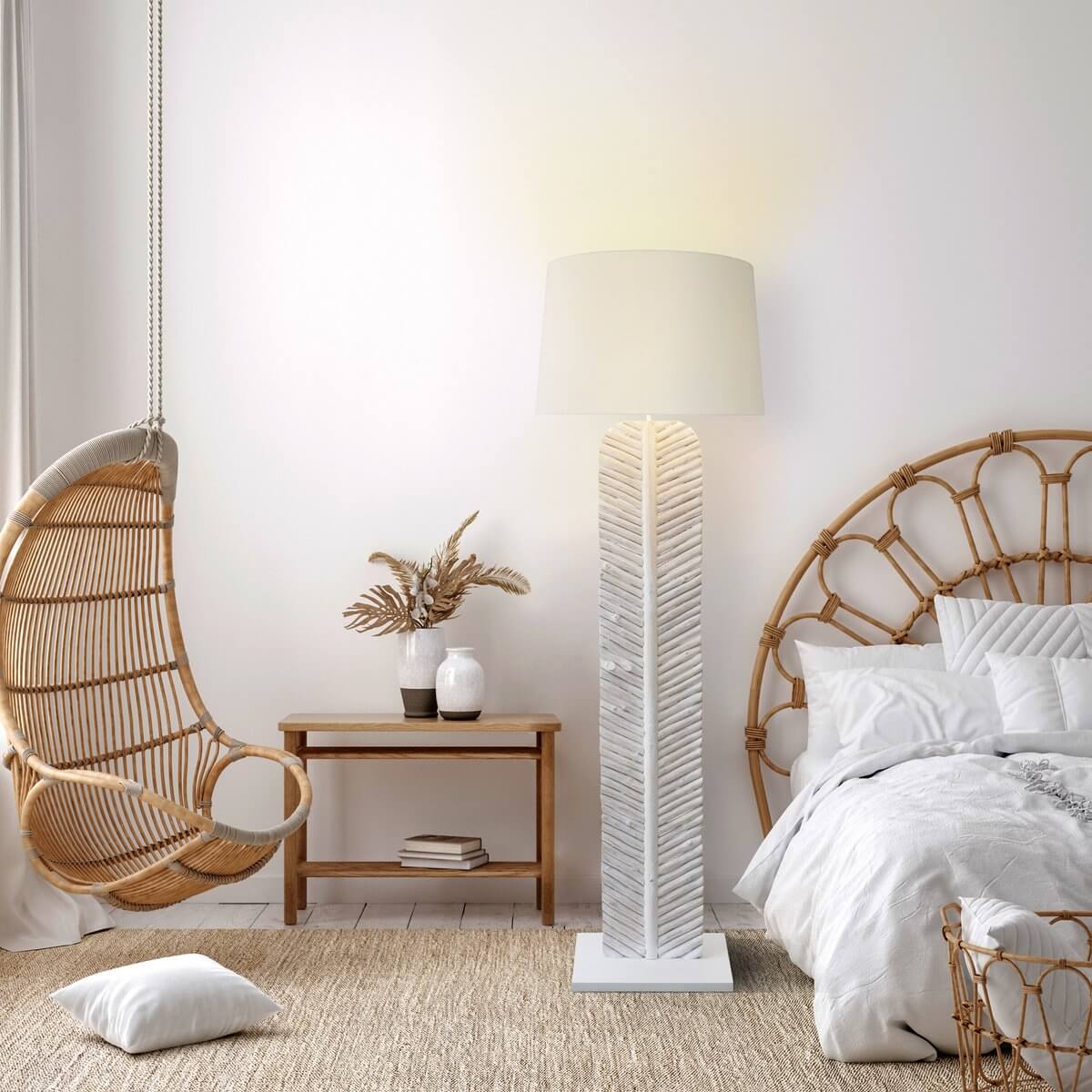 Stehleuchte Treibholz Weiß 175 cm - SalesFever